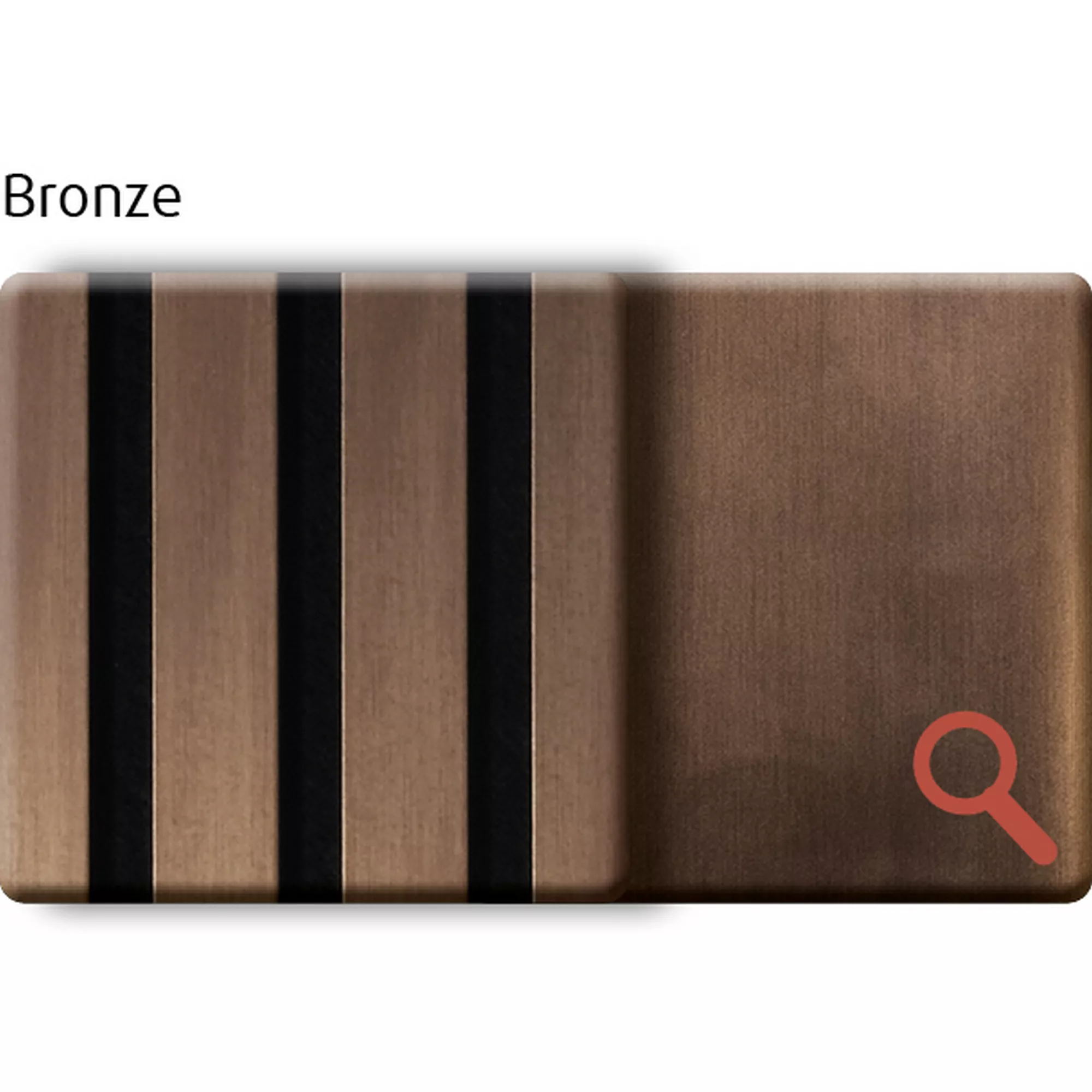 Acoustic Slatted Wall Panel 240 x 60cm - Bronze x 1 panel (m-brown) - Image 5